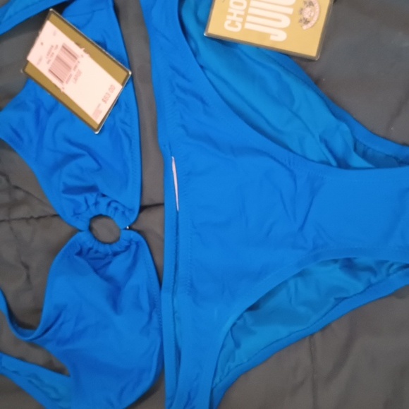 Juicy Couture Bikini Lagoon Halter Top Classic Btm LG NWT - Picture 6 of 8